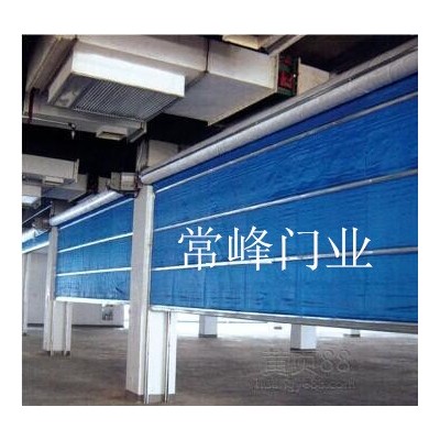 特级无机布防火门 双轨双帘无机布防火卷帘门 电动感应防火门图2