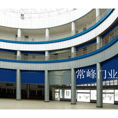 特级无机布防火门 双轨双帘无机布防火卷帘门 电动感应防火门图4