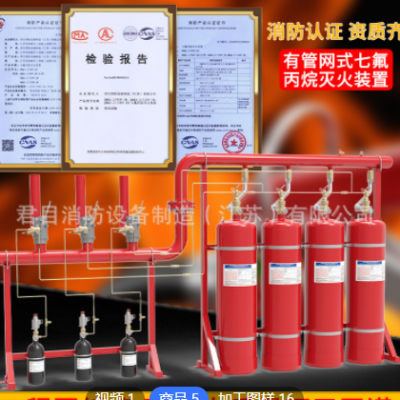 管网式气体灭火系统90L全自动七氟丙烷灭火装置外贮压式君目消防图2