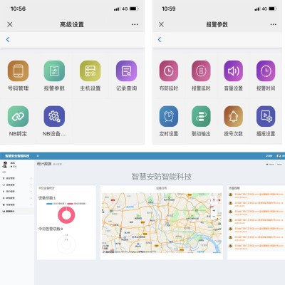 4G门窗防盗报警主机 仓库商用红外门磁感应紧急安防报警器批发图2