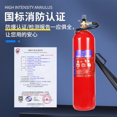 手提式二氧化碳灭火器钢瓶干冰2/3/5/7/24kg消防灭火器器材